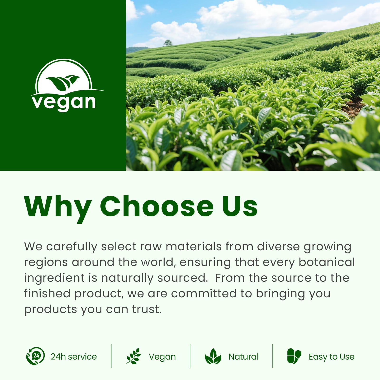 Non-GMO vegan supplement packaging and label