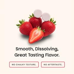 Strawberry flavor EZ Melts tablets