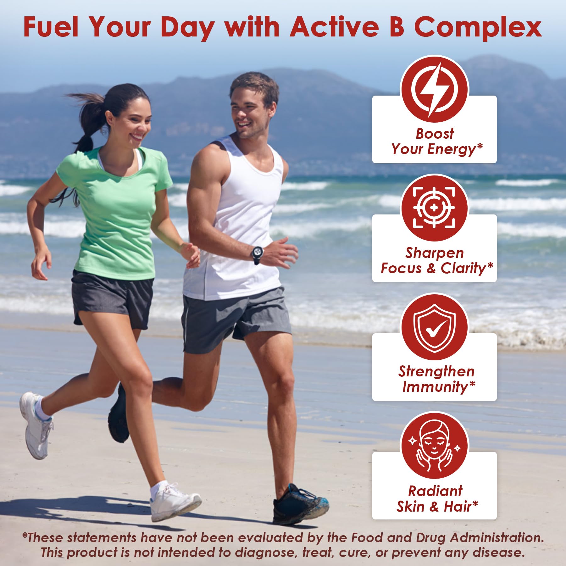Diagram of B vitamins B1 through B12 and folate