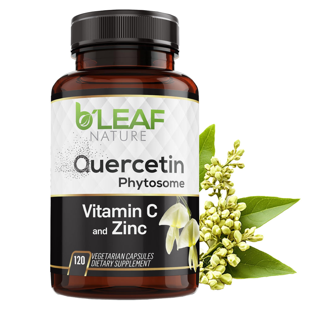 Main bottle of B’LEAF NATURE Quercetin Phytosome 120 capsules