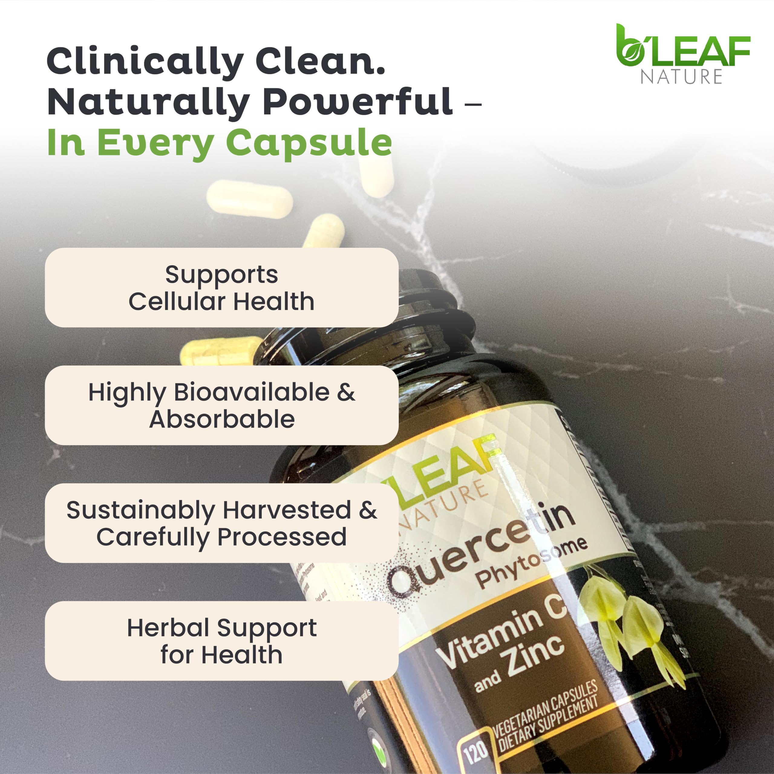 Eco-friendly packaging design for B’LEAF NATURE Quercetin Phytosome