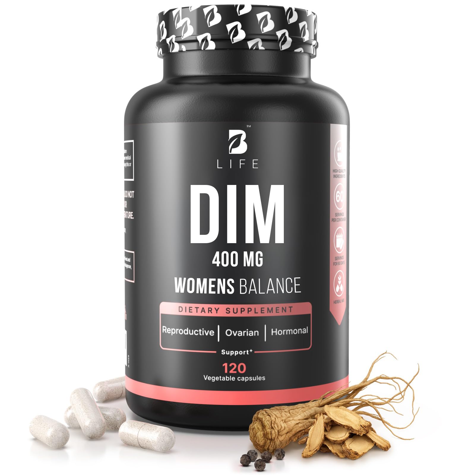 Product hero image for B Life DIM 400 mg with Myo-Inositol, D-Chiro Inositol, and Dong Quai
