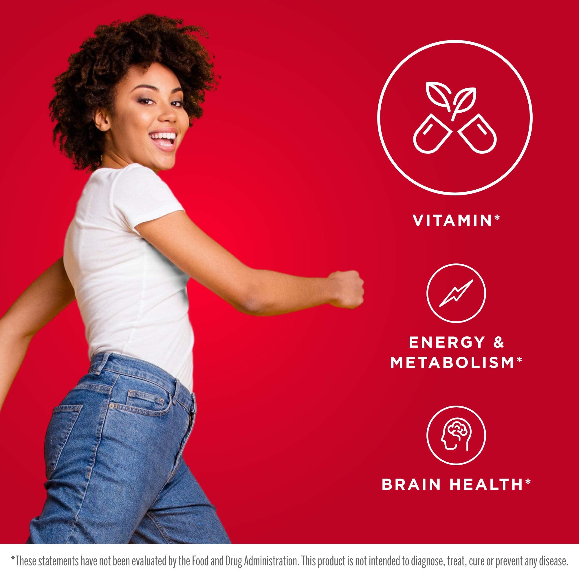 Low-odor Vitamin B-Complex graphic illustrating the formula