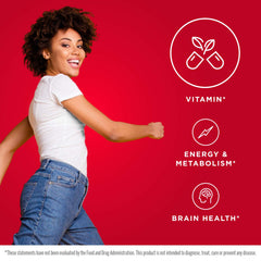 Low-odor Vitamin B-Complex graphic illustrating the formula