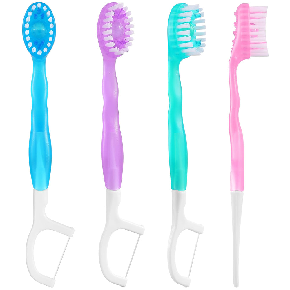 Product packaging for B Rush 24Pack 5-in-1 mini disposable toothbrush