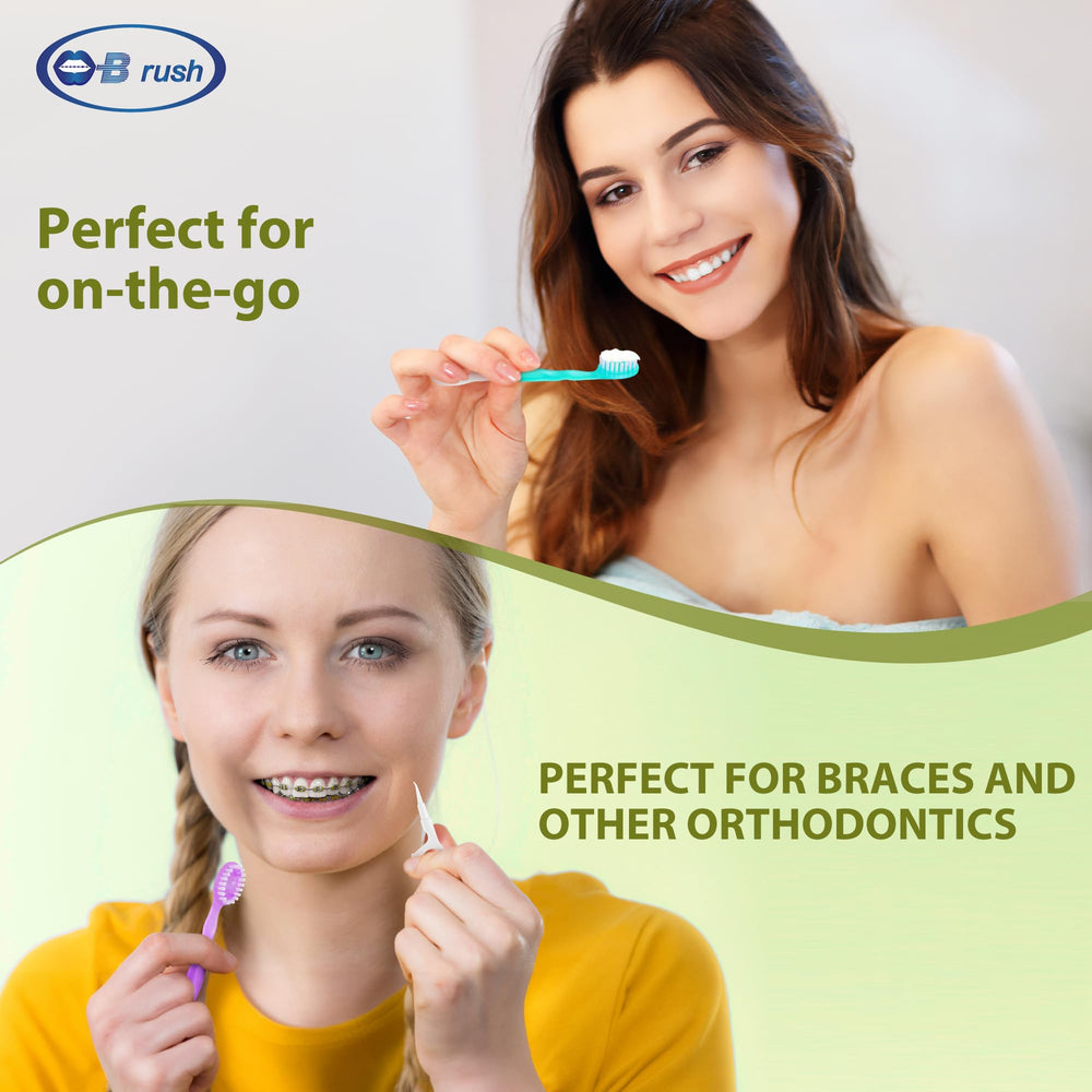 Individually wrapped disposable toothbrushes for travel and daily care