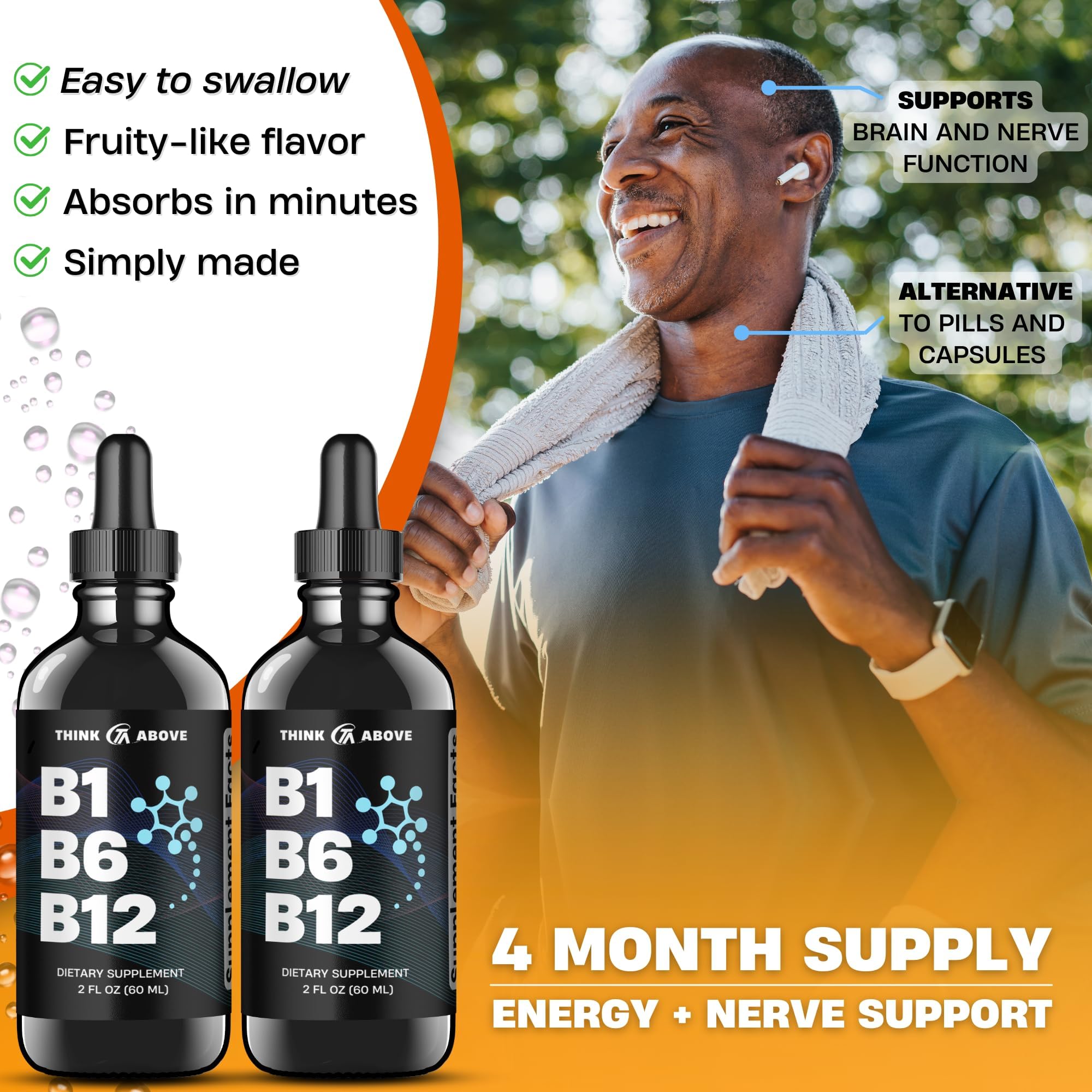 Liquid drops with fruity-like flavor visually represented