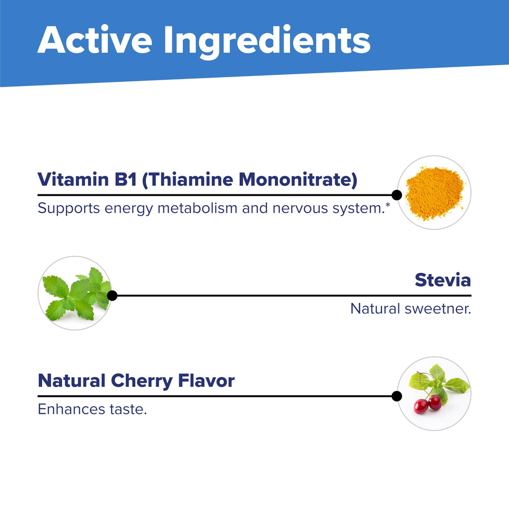 Senior-friendly Vitamin B1 sublingual tablet