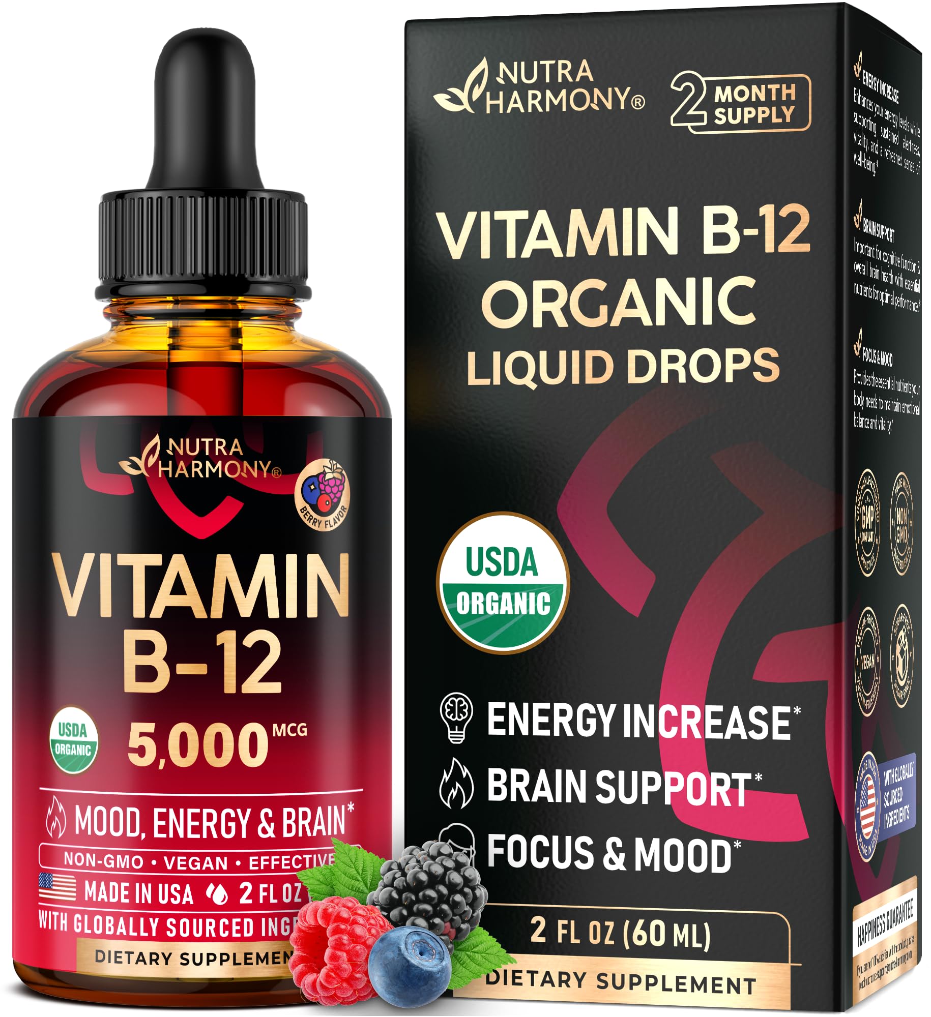 Bottle of 5000 mcg B12 drops