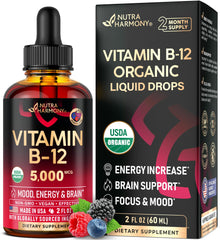 Bottle of 5000 mcg B12 drops