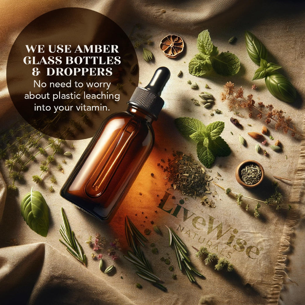 Orange-flavored vegan B12 methylcobalamin drops