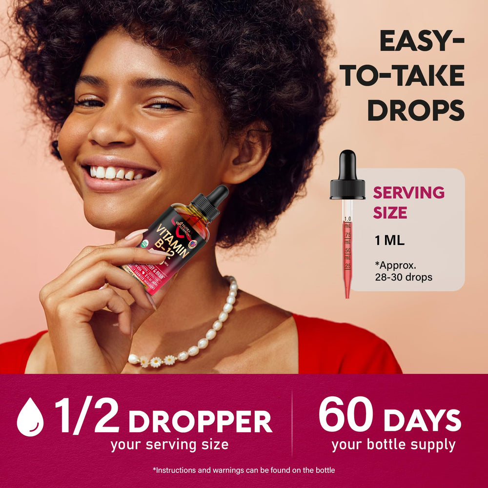 Serving suggestion with liquid B12 in a glass