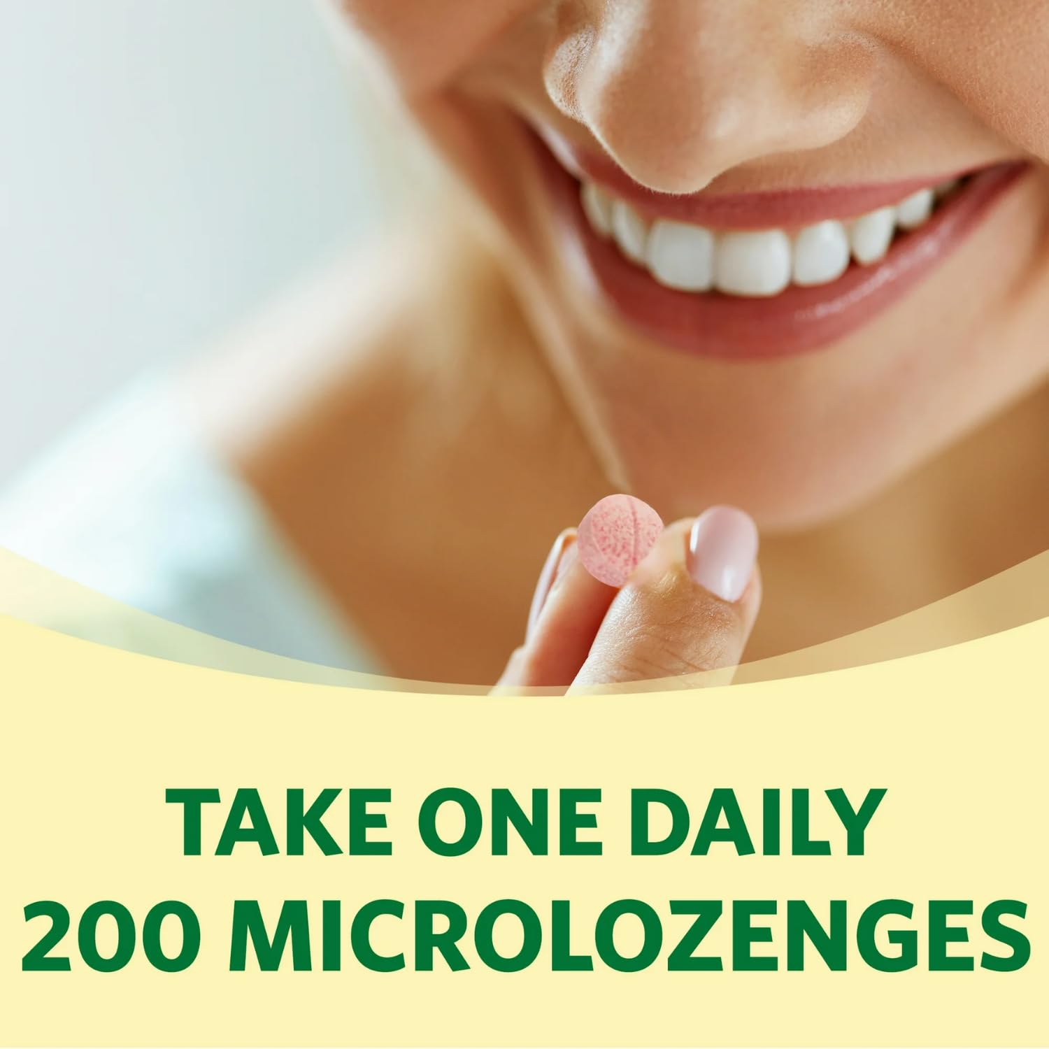 Nutrition facts label for 500 mcg B12 microlozenges