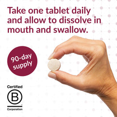 Dissolving B-12 Speedy Melts tablets dissolving quickly in liquid