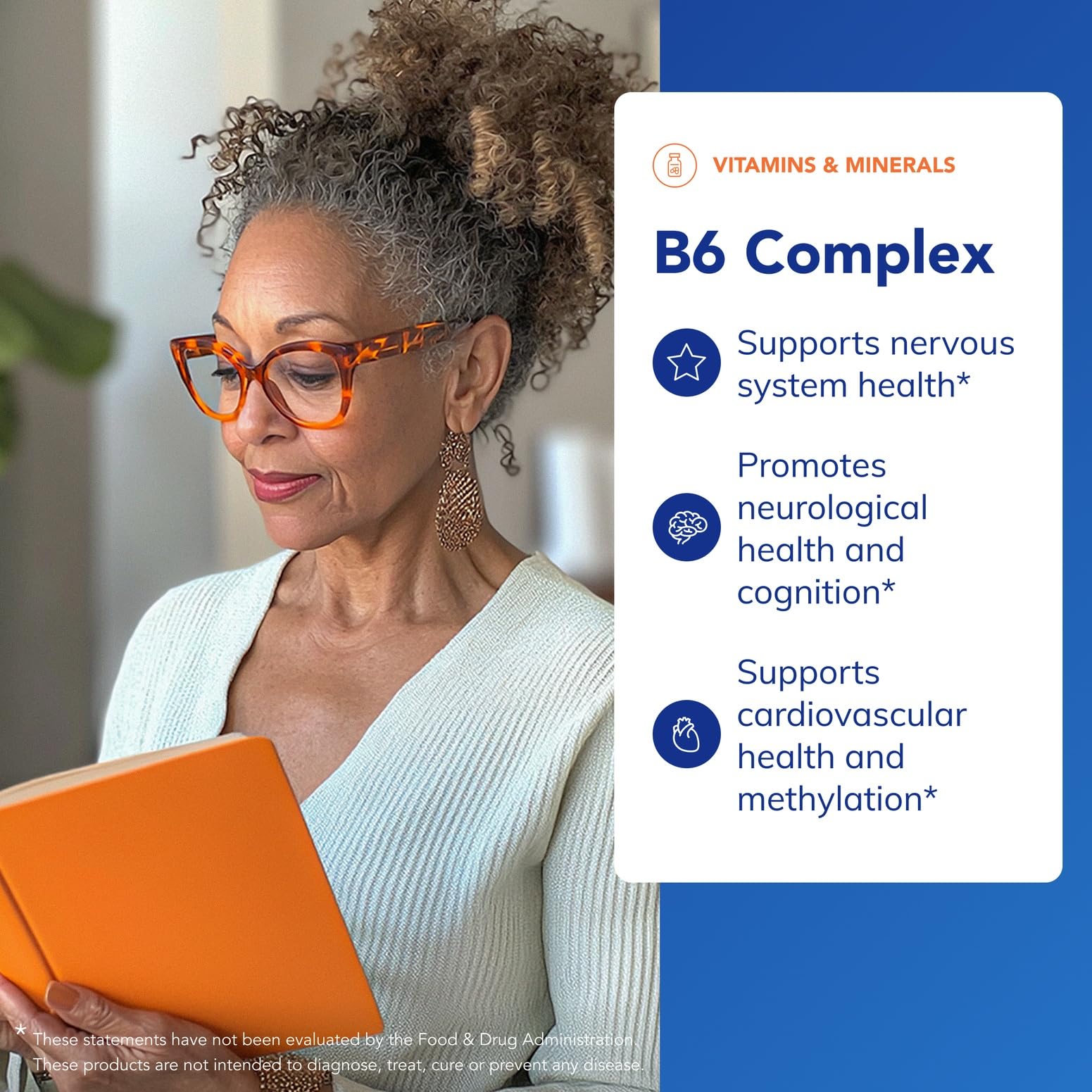 B vitamins including thiamin, Metafolin L-5-MTHF, and methylcobalamin