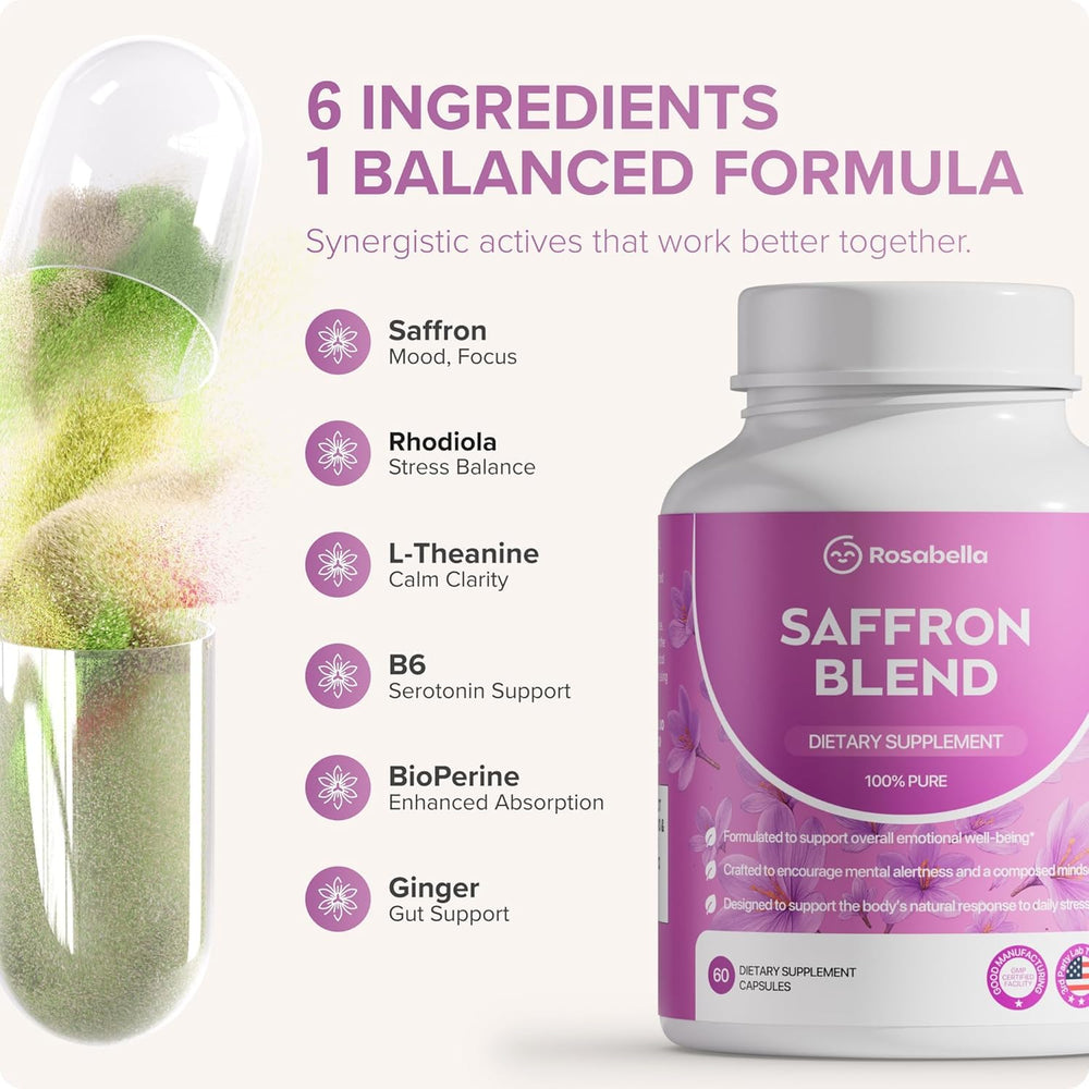 Vitamin B6, magnesium, L-theanine and herbal extracts used in the formula