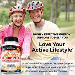 Close-up of B Complex label highlighting methylcobalamin B12 and folate