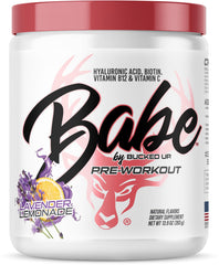 Babe Pre Workout Powder canister in Lavender Lemonade flavor (13.9 oz)