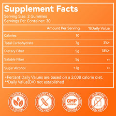 BABIVEK Fiber Gummies bottle - back label