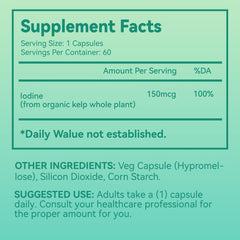 Close-up of vegan iodine capsules