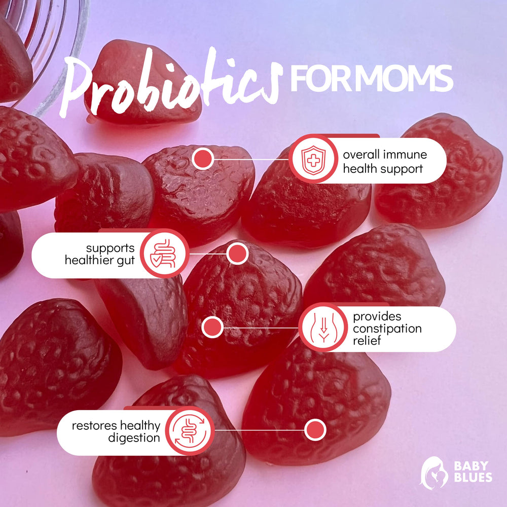 Graphic showing digestive, immune, and vaginal health benefits