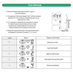 Breath detector with backlit display