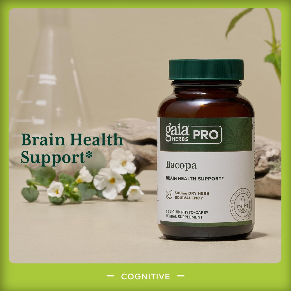 Bacopa Monnieri dry herb showing 500 mg per serving