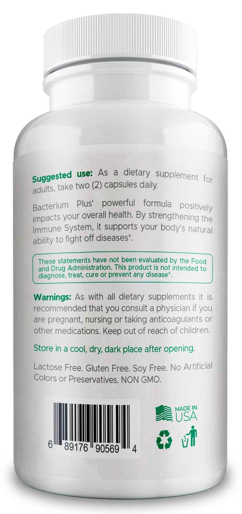 60 count packaging of Bacterium Plus