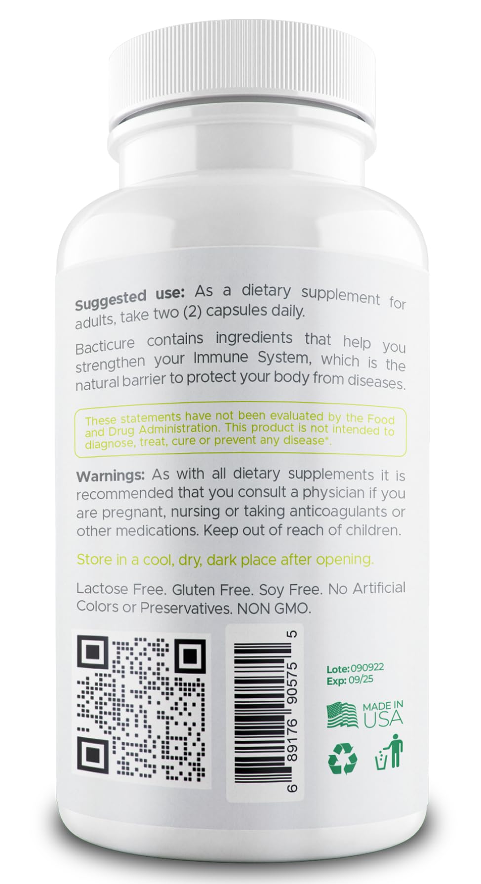 Lifestyle shot with probiotic capsules and prebiotics