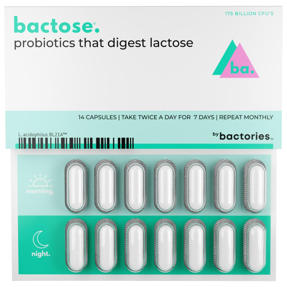 Bactose packaging and bottle