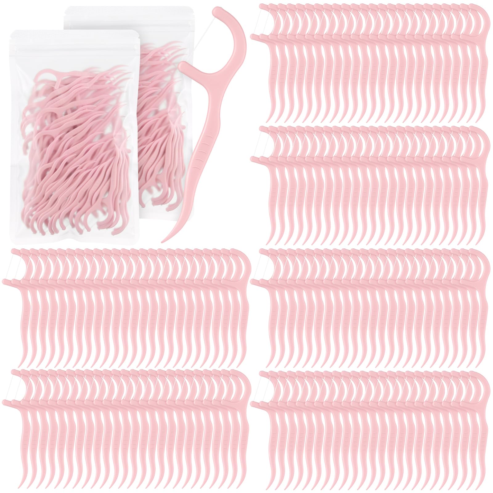 Baderke 600-count dental floss picks bulk packaging