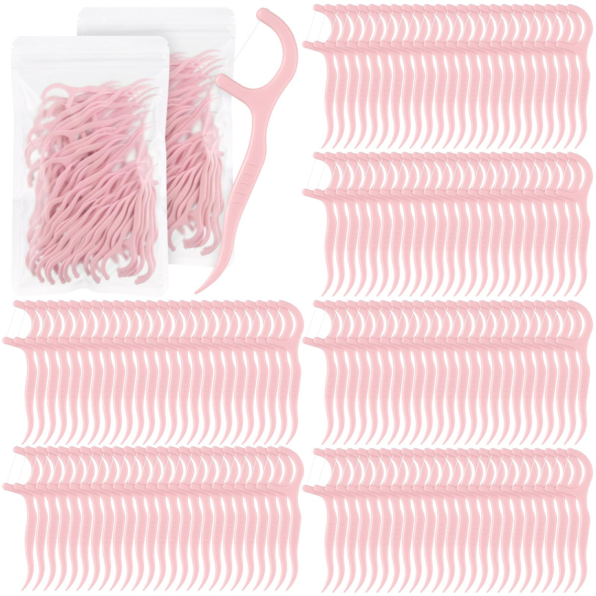 Baderke 600-count dental floss picks bulk packaging