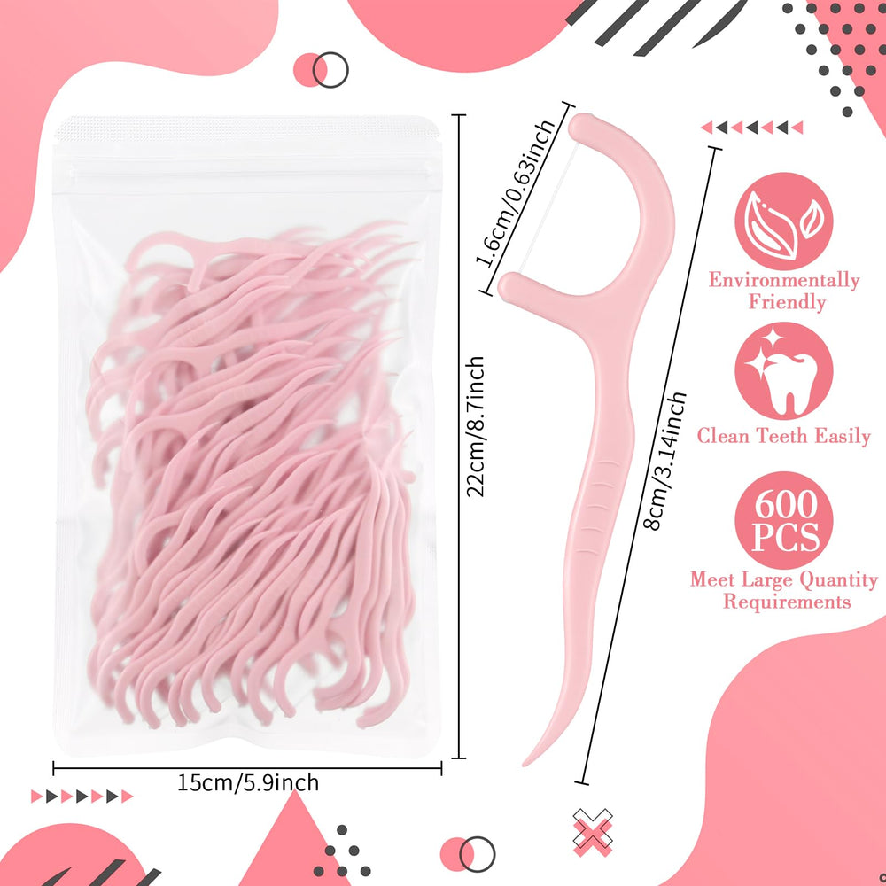 Bulk dental floss picks for family use (600 pieces)