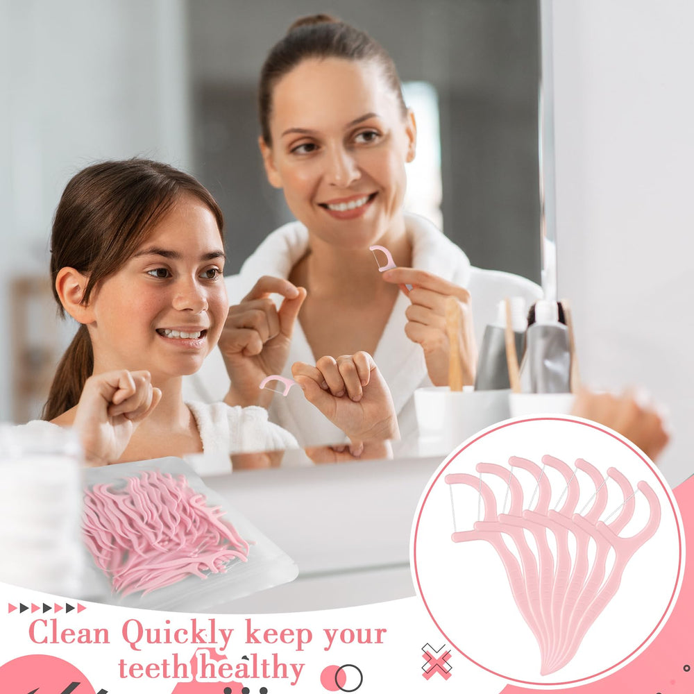 Quality plastic floss handle and tough thread