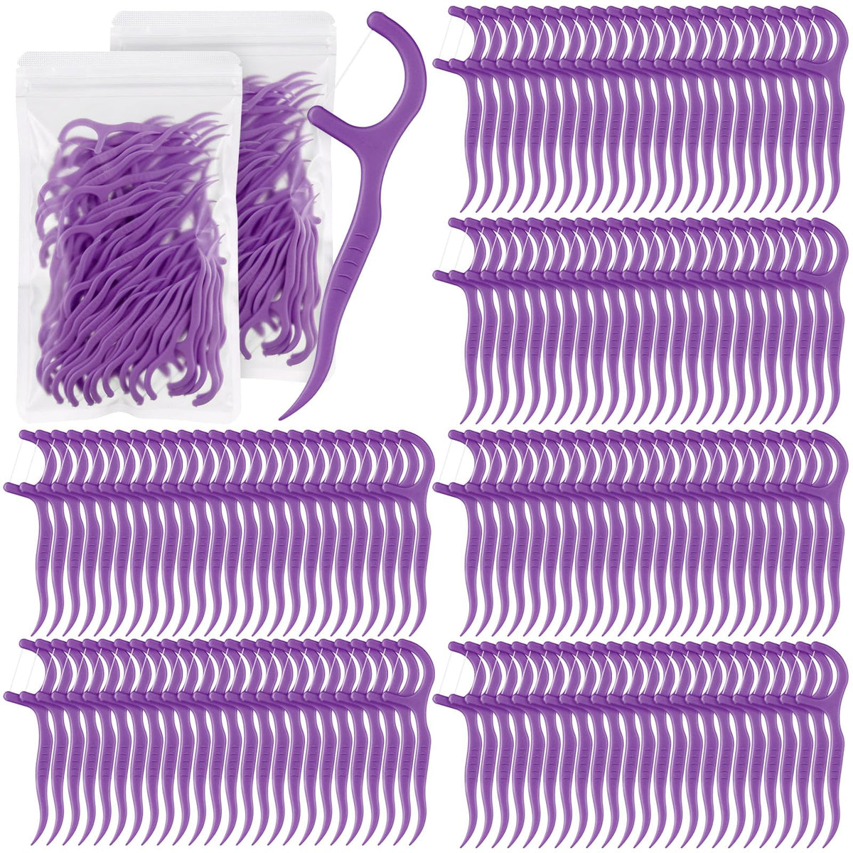 Baderke 600-count dental floss picks bulk packaging