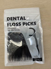 Bulk dental floss picks with portable size of 2.95 x 0.63 inches