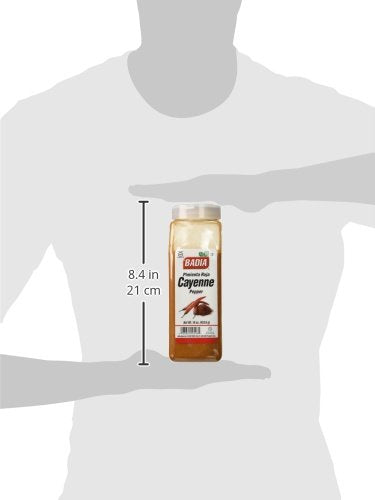 Close-up of Badia Pepper Cayenne 16 oz spice jar