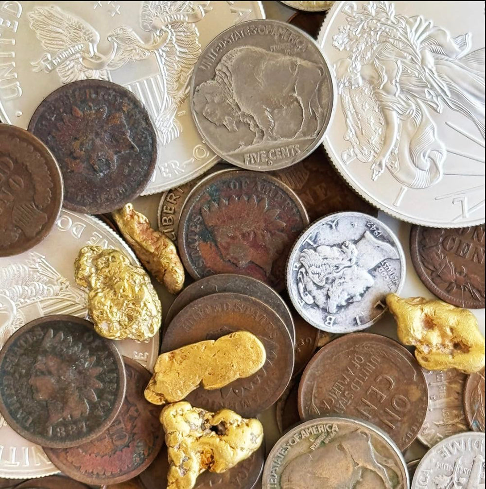 Open bag showing gold content