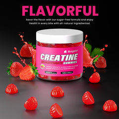Side view of Bageto Creatine Monohydrate Gummies bottle