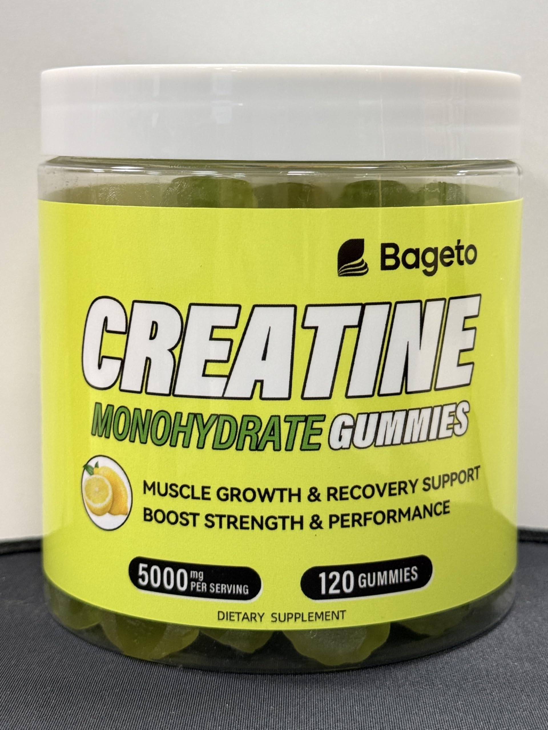 Supplement facts and ingredients label on Bageto bottle