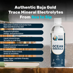 Close-up of Baja Gold liquid trace minerals