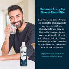 Baja Gold sea salt minerals showing natural trace minerals