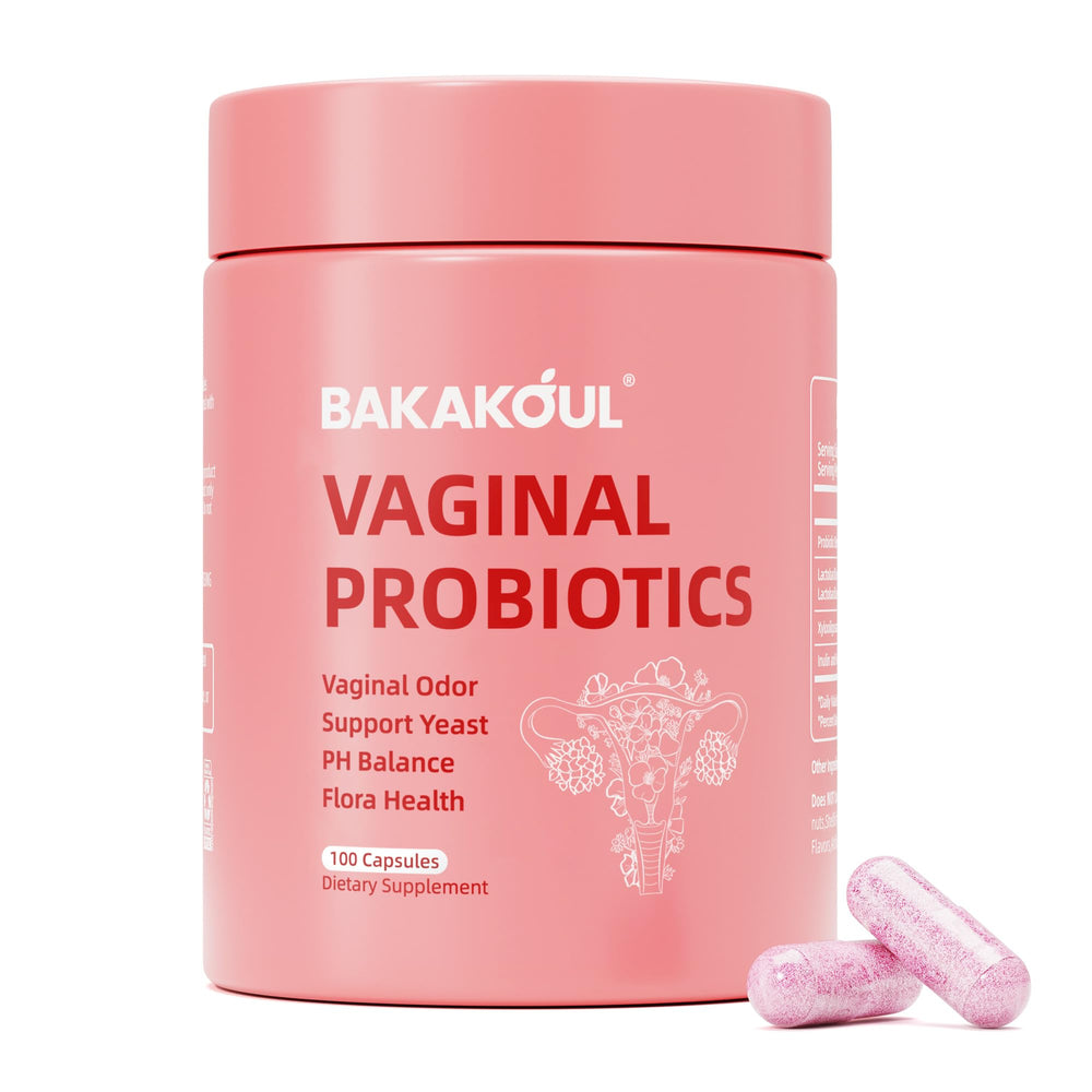 BAKAKOUL vaginal probiotic bottle on white background
