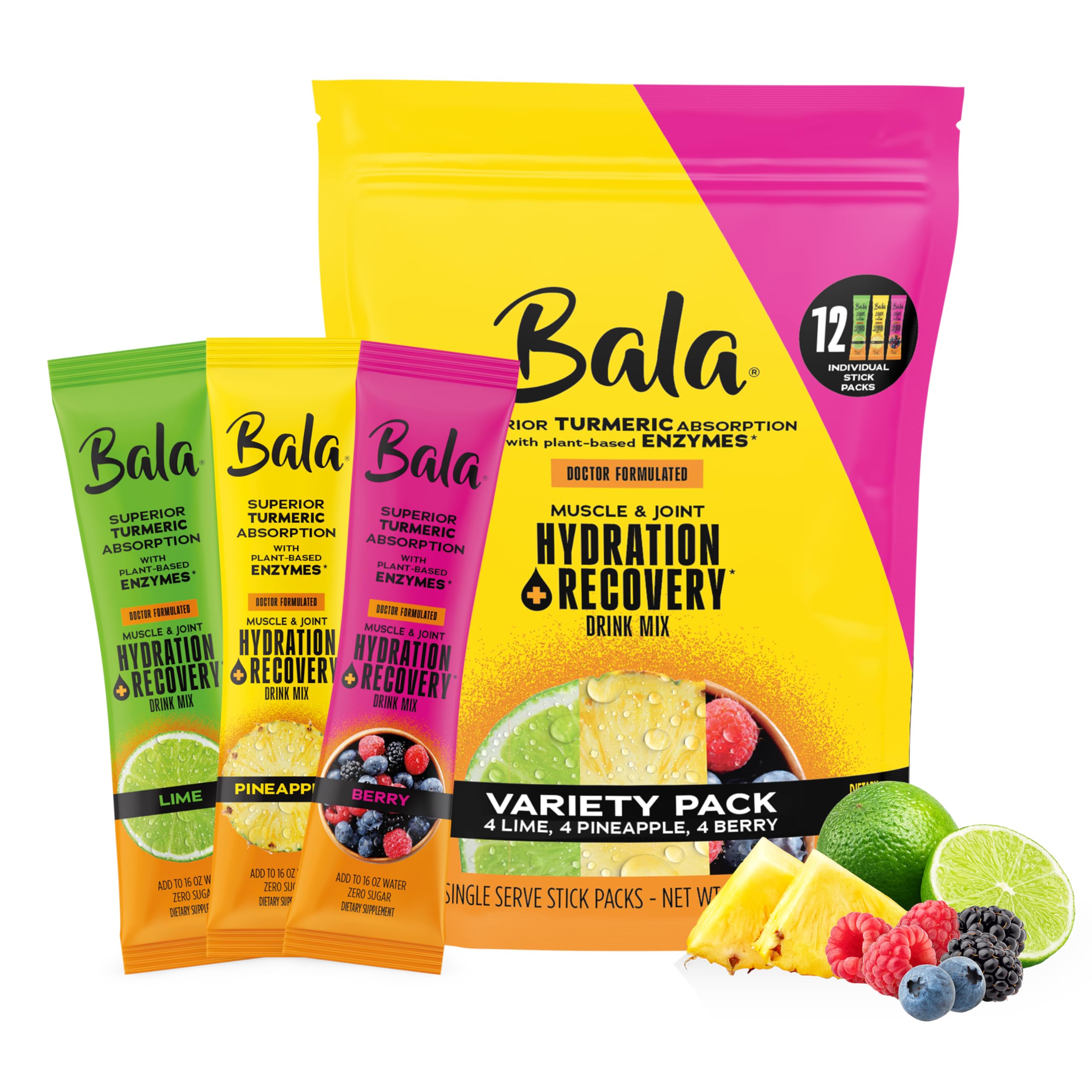 BALA Total Body Wellness Pineapple flavor stick ready for on-the-go hydration.