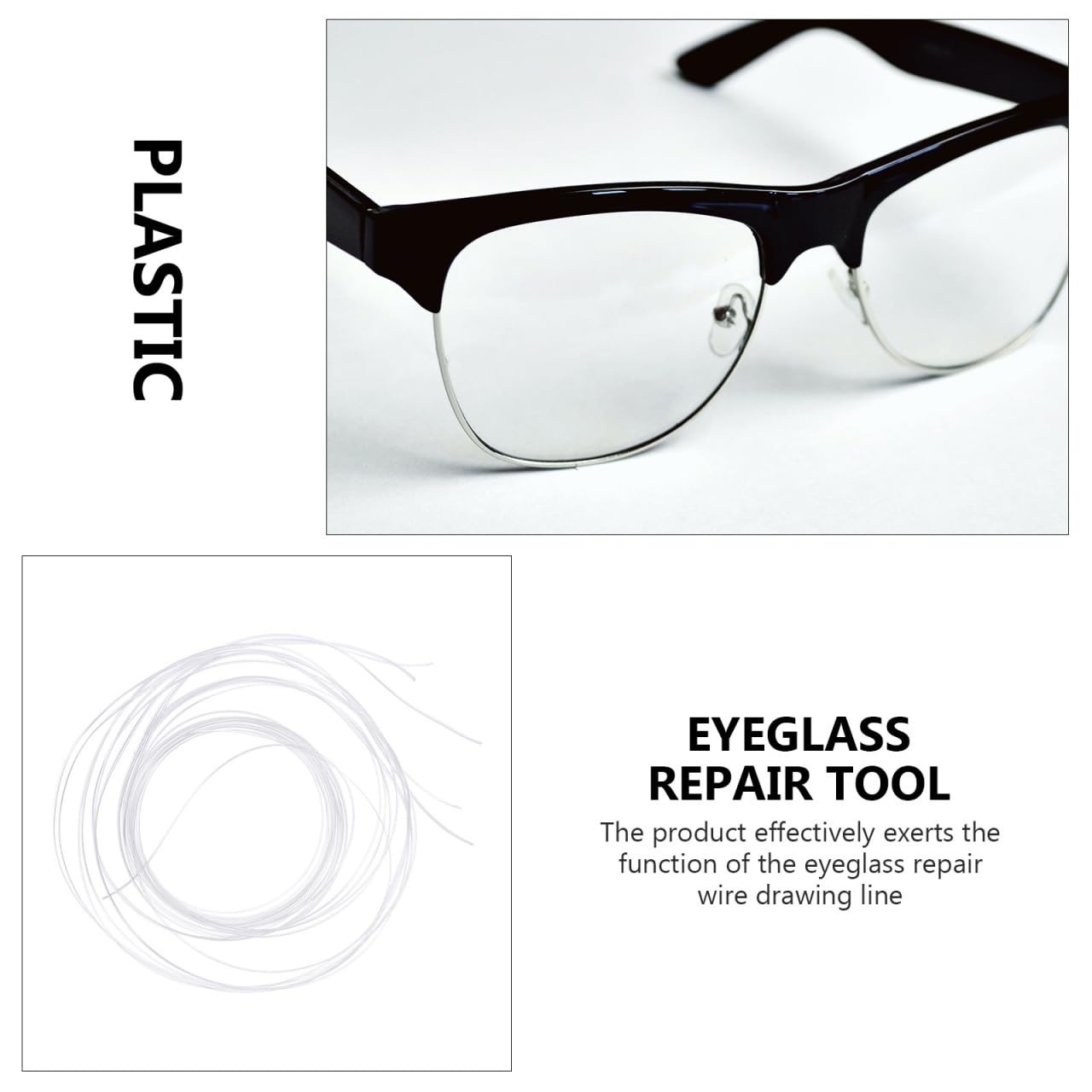 Close-up of Balacoo repair string for glasses