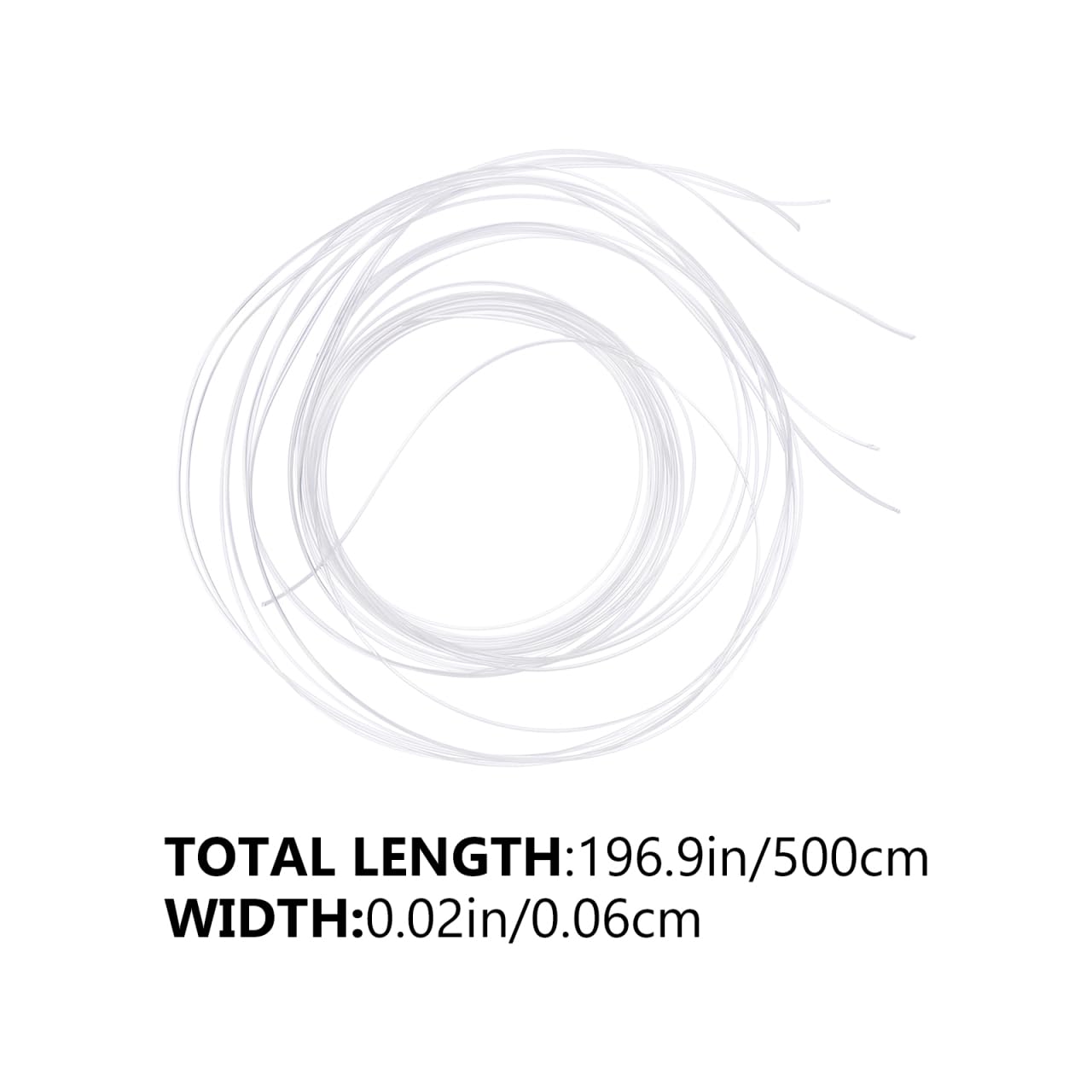 Transparent half-frame glasses with repair string cord