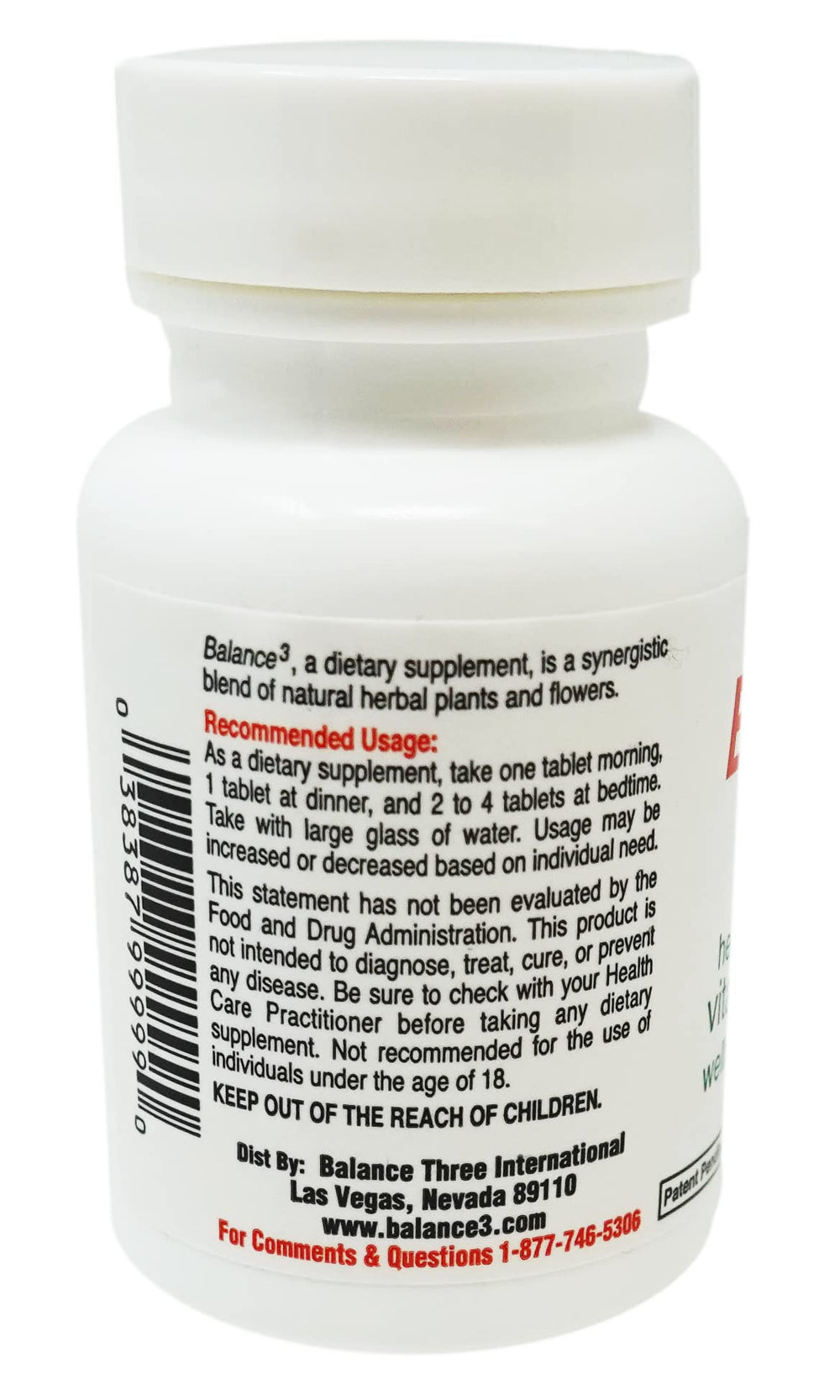 Herbal ingredients visual for Balance 3 dietary supplement