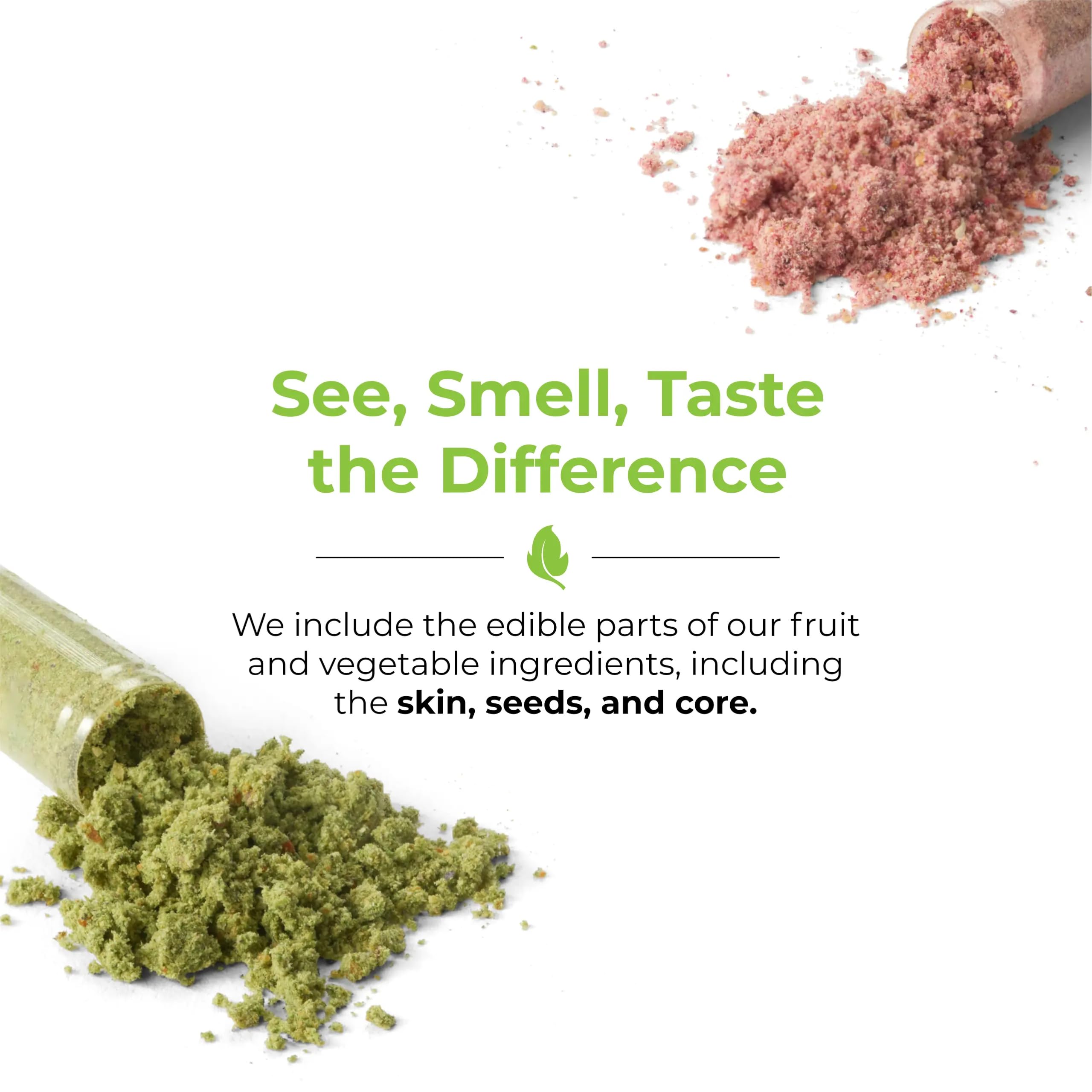 Veggies supplement ingredients including broccoli, cabbage, carrot, cauliflower, cayenne pepper