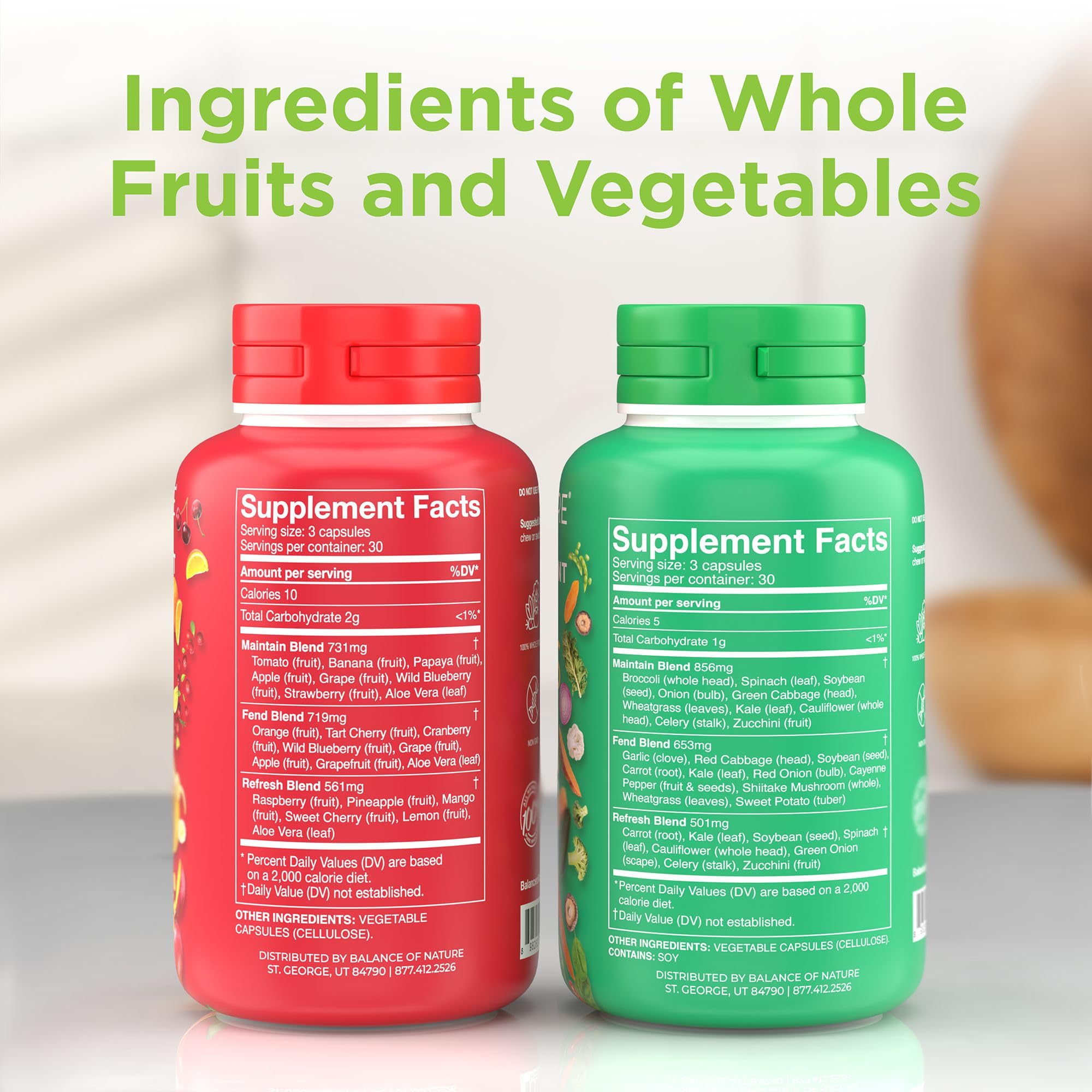 Balance of Nature Fruits & Veggies bottle close-up