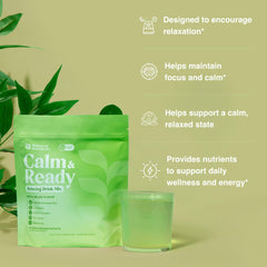 Balanced Botanicals powder dissolving in glass demonstrating easy mixability